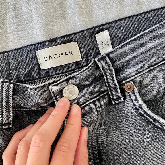 House of Dagmar Gray Straight Leg Jeans - Picture 3 of 10